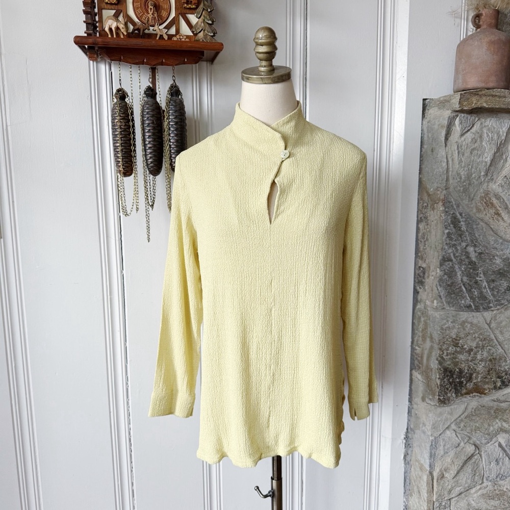 Asiatica Kansas City Textured Japanese Style Tunic Top size Medium